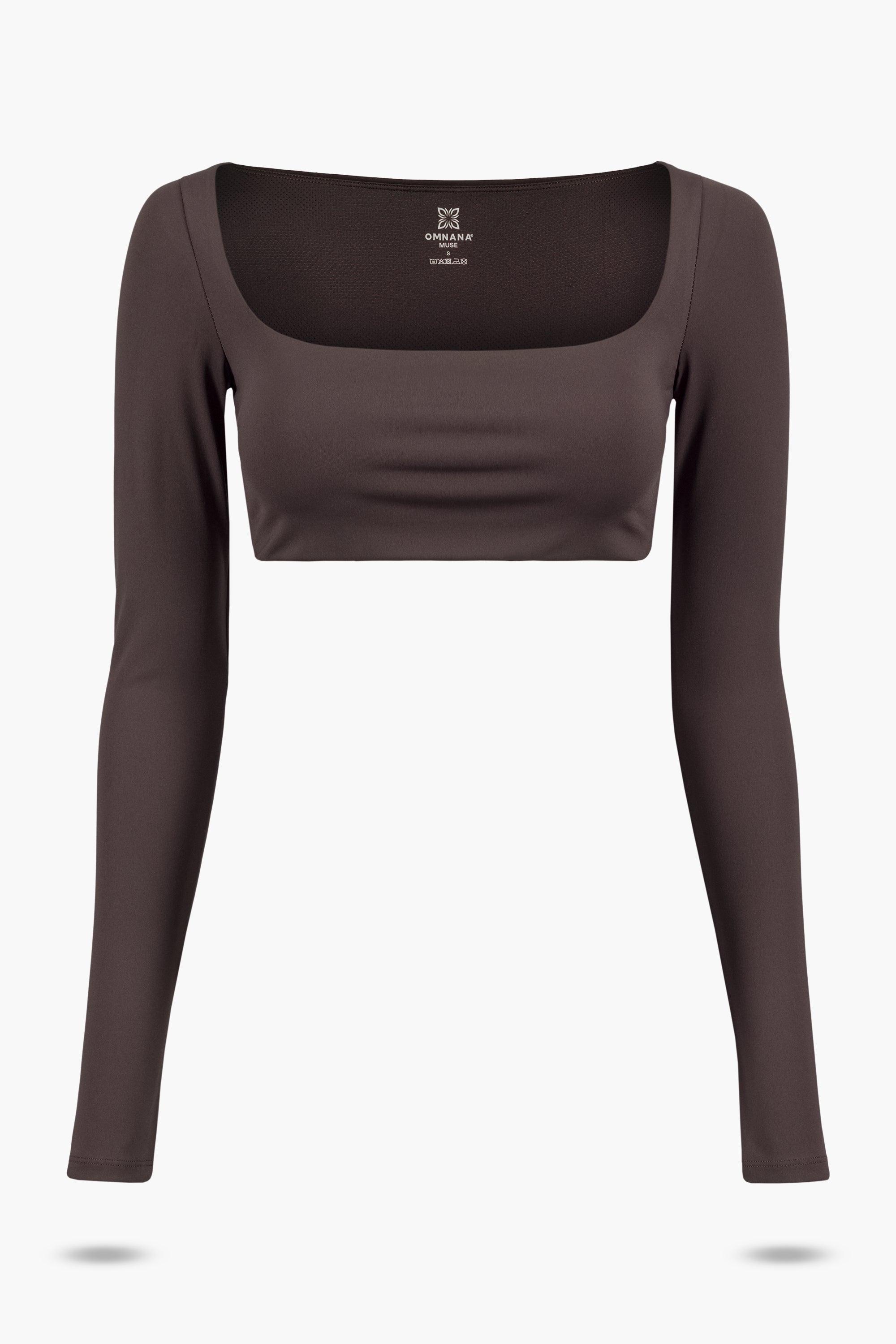 Icon Long Sleeve Bra | Square Neck & Cropped Fit | OMNANA