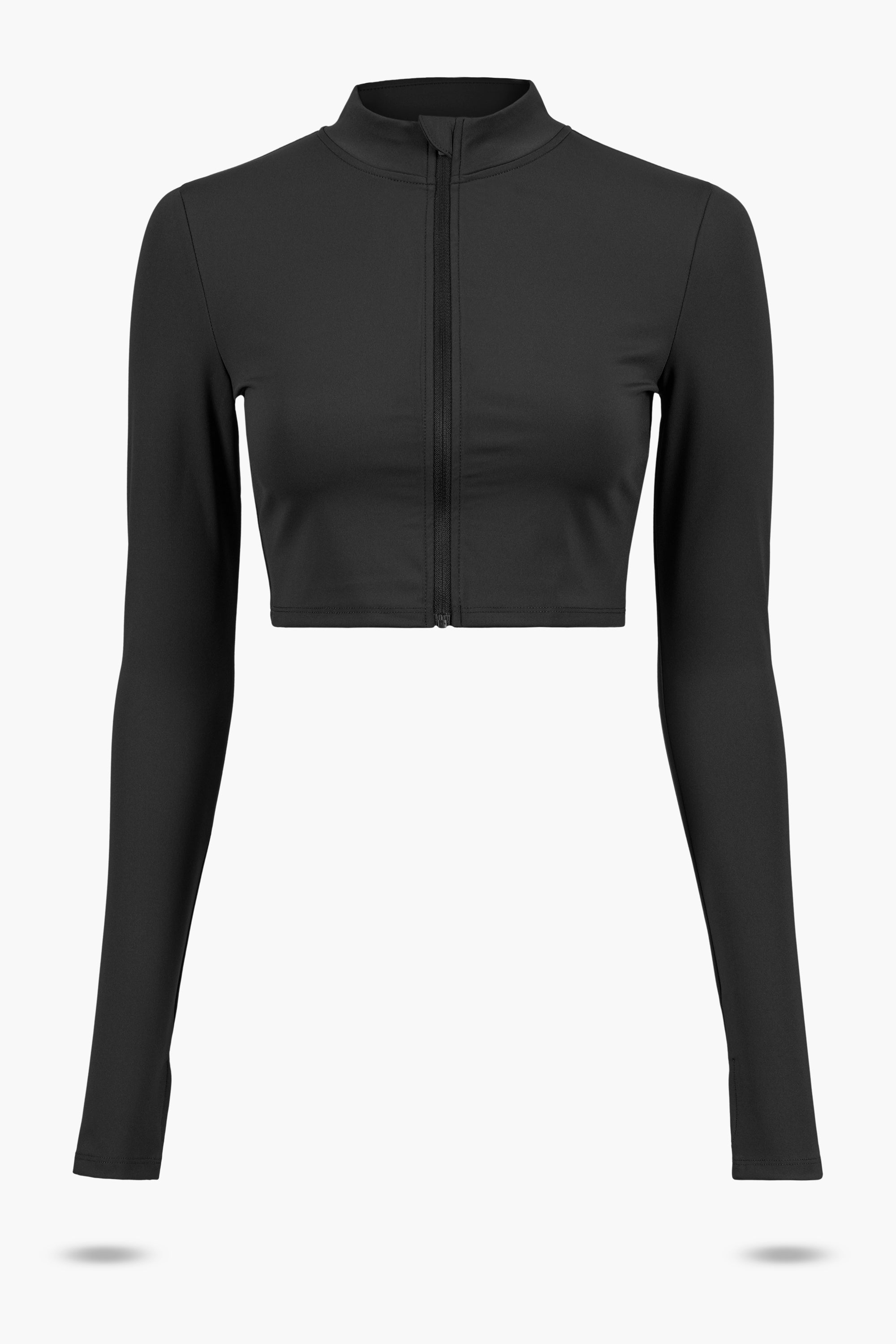 Crop Zip Jacket | Optimized thumb holes & zipper protection | OMNANA